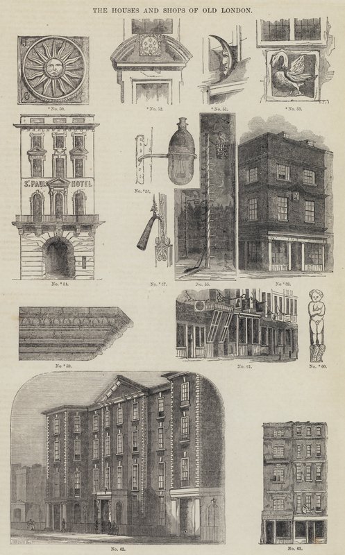Le case e i negozi della vecchia Londra da English School