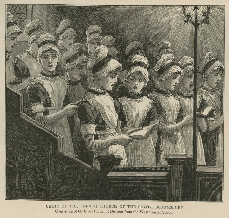 Gli Ugonotti in Inghilterra: Coro della Chiesa Francese del Savoy, Bloomsbury da English School