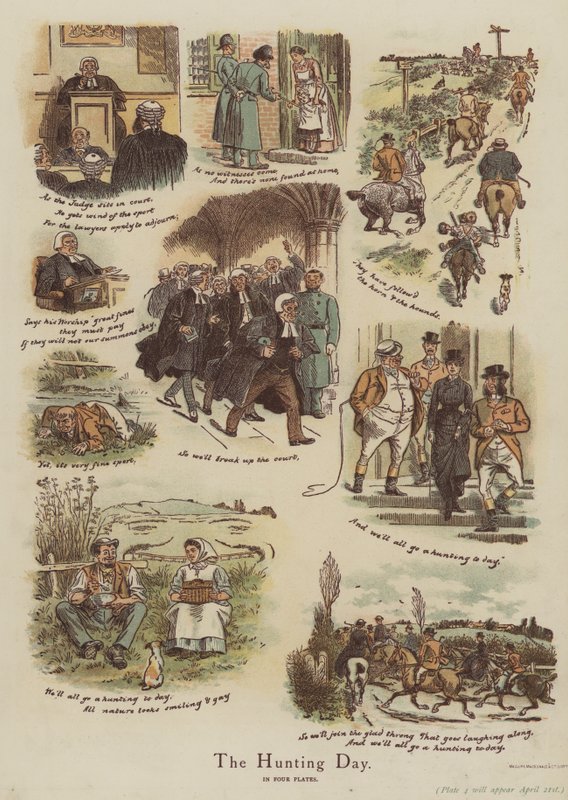 Il giorno della caccia (cromolito) da English School