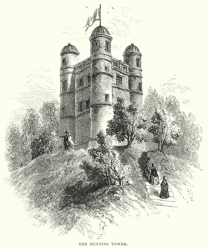 La torre di caccia (incisione) da English School