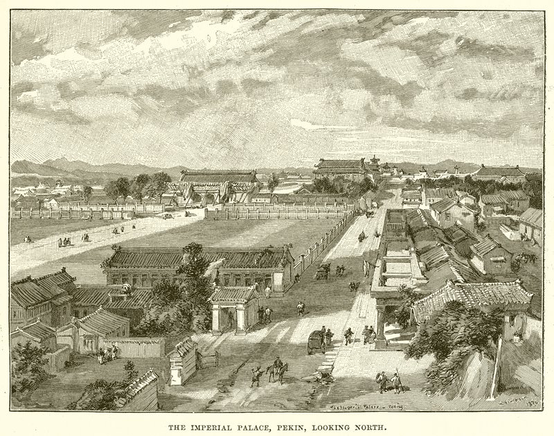 Il Palazzo Imperiale, Pechino, vista verso nord da English School