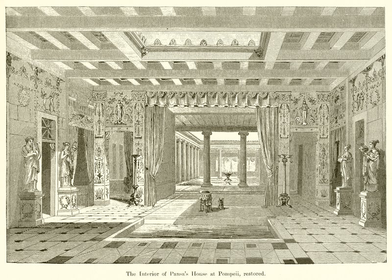 Interno della casa di Pansa a Pompei, restaurato da English School