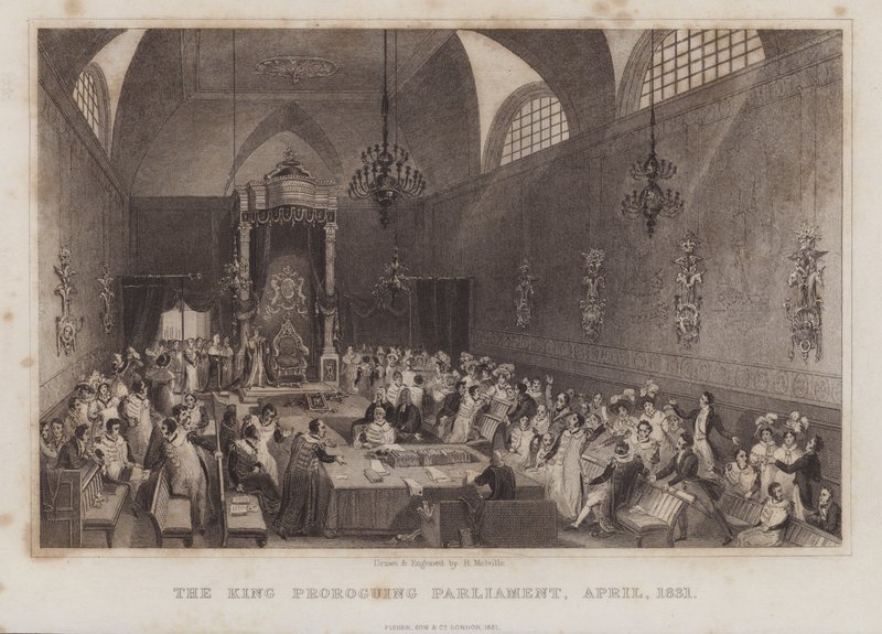 Il re che proroga il Parlamento, aprile 1831 da English School