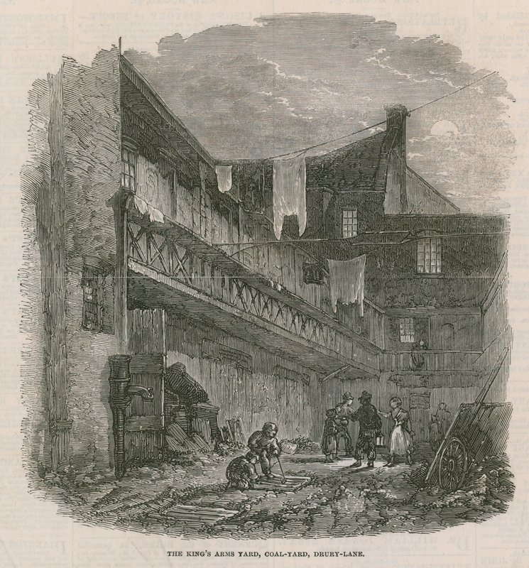 Il cortile del Re, cortile del carbone, Drury Lane da English School