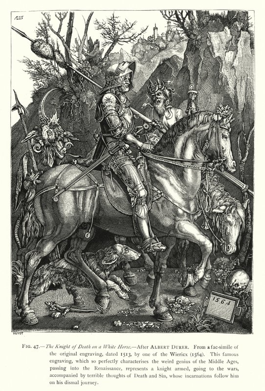 Il Cavaliere della Morte su un Cavallo Bianco da English School