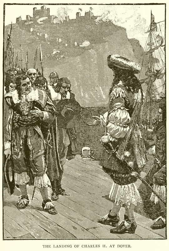 Lo sbarco di Carlo II a Dover da English School