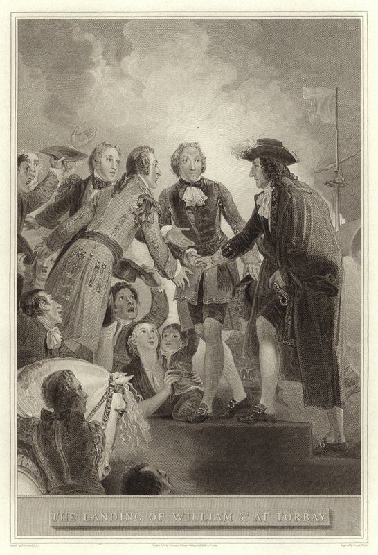 Lo sbarco di Guglielmo III a Torbay da English School