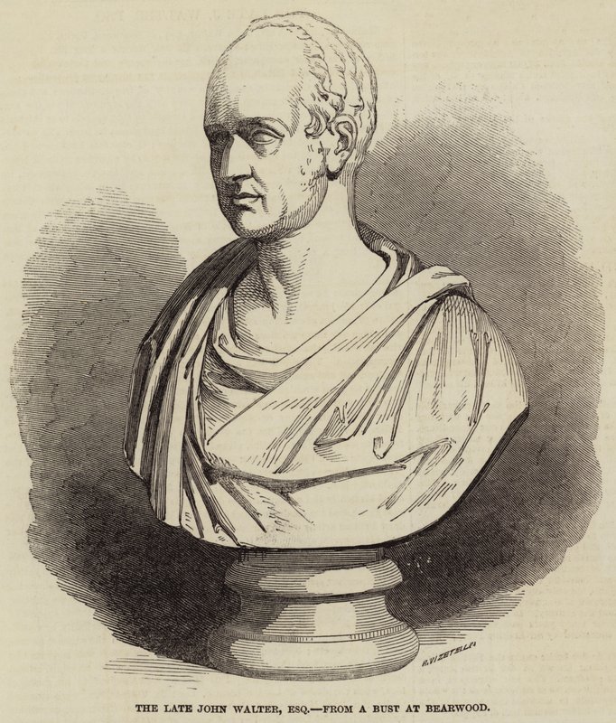 Il defunto John Walter, Esquire, da un busto a Bearwood da English School