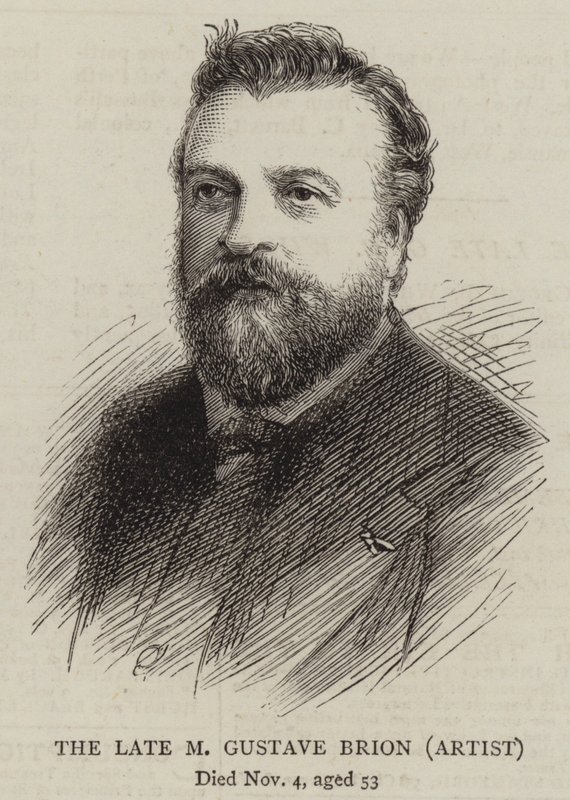 Il defunto M Gustave Brion, artista (incisione) da English School