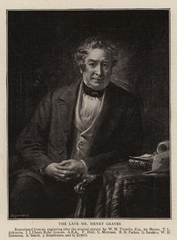 Il defunto Mr Henry Graves (incisione) da English School