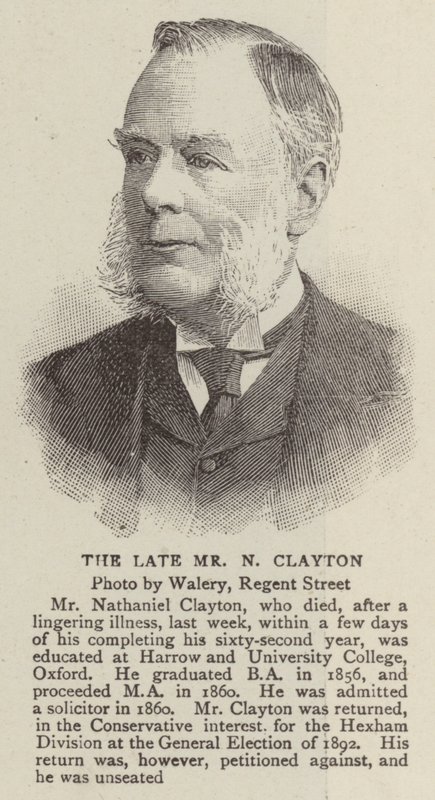 Il defunto signor N Clayton da English School