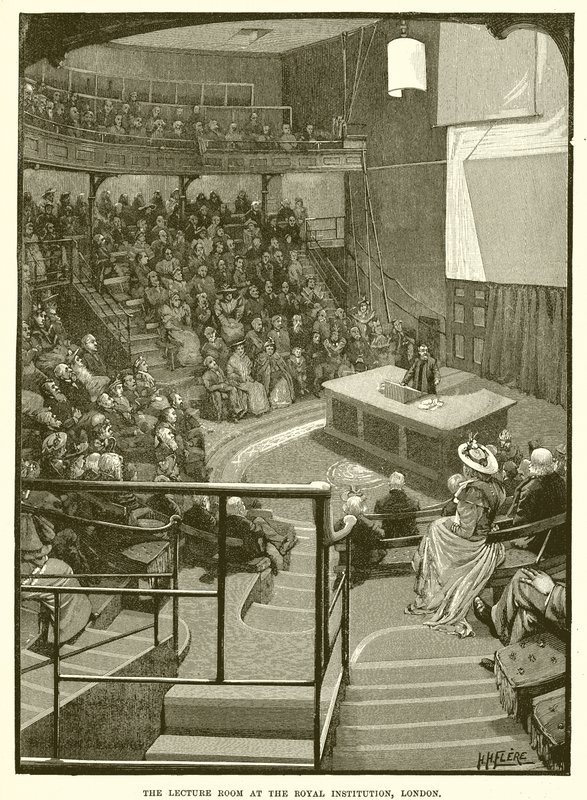 La sala delle conferenze alla Royal Institution, Londra da English School
