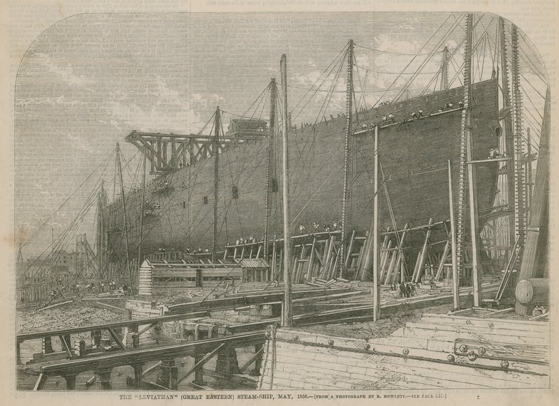 Il piroscafo Leviathan (Great Eastern), maggio 1856 da English School