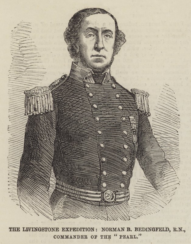 La spedizione Livingstone, Norman B Bedingfeld, RN, comandante della "Pearl" da English School