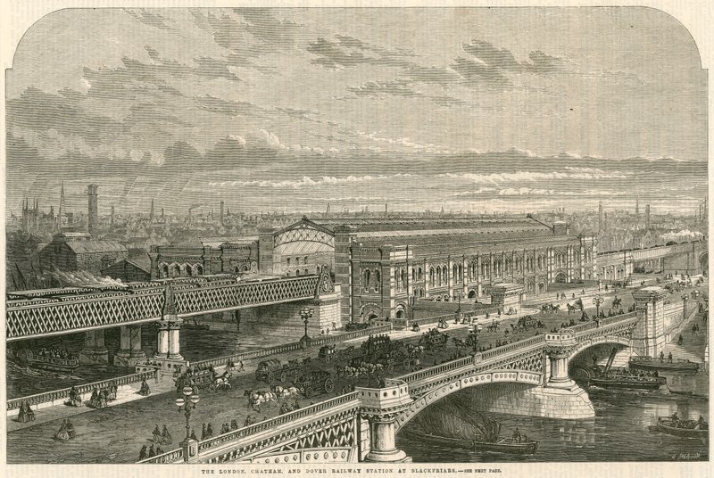Stazione ferroviaria di Londra, Chatham e Dover a Blackfriars, Londra da English School