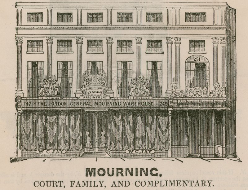 Il London General Mourning Warehouse, Regent Street, Londra da English School