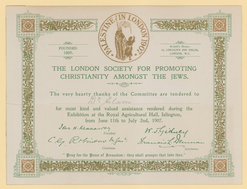 La Società di Londra per Promuovere il Cristianesimo tra gli Ebrei da English School