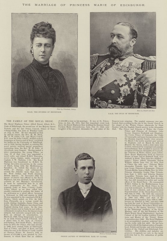Il matrimonio della principessa Marie di Edimburgo da English School