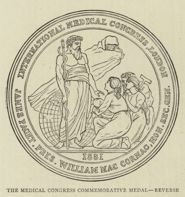 Medaglia commemorativa del Congresso Medico, Retro da English School