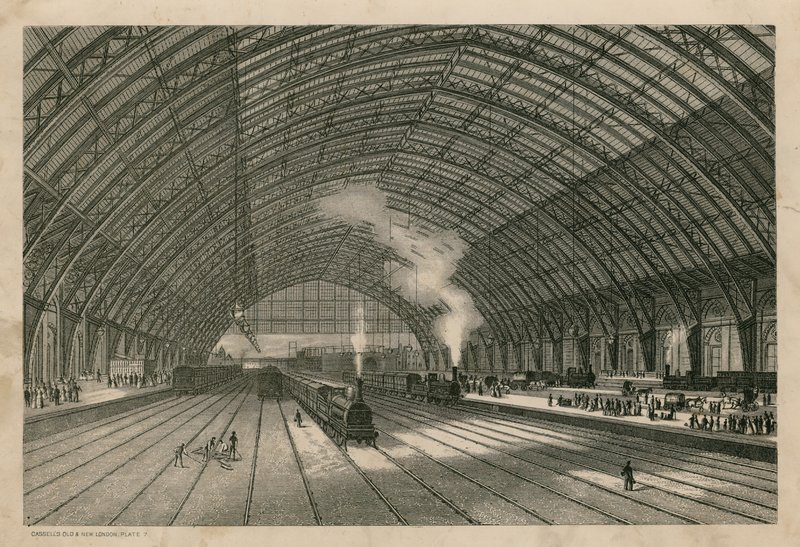 La stazione della Midland Railway, St Pancras, Londra da English School