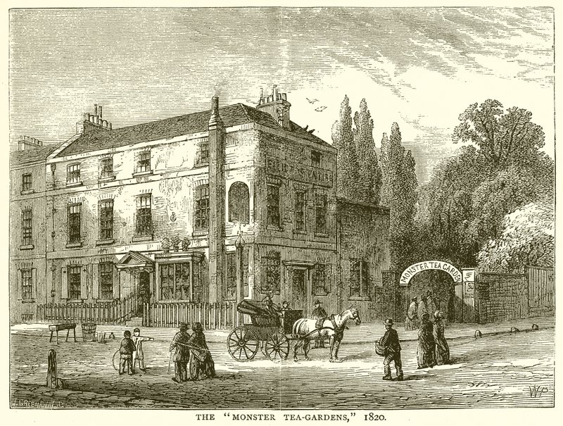 I giardini del tè mostruosi, 1820 da English School