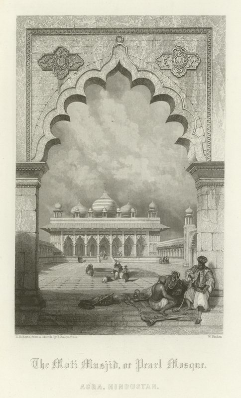 La Moti Musjid, o Moschea della Perla, Agra, India da English School