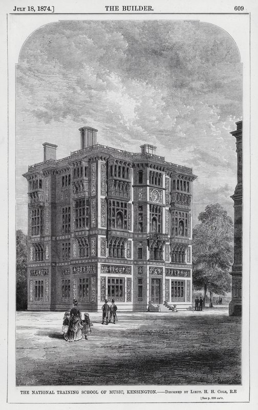 La Scuola Nazionale di Musica, Kensington (incisione) da English School