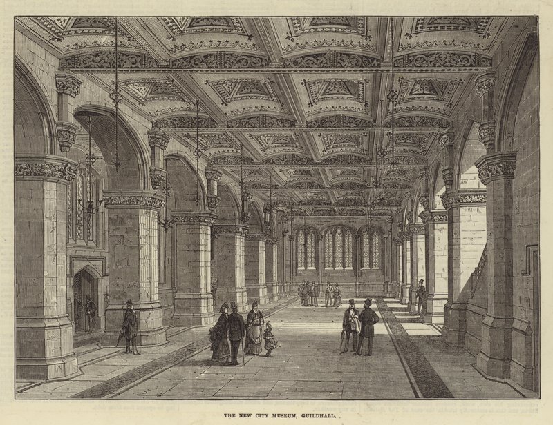 Il Nuovo Museo della Città, Guildhall (incisione) da English School