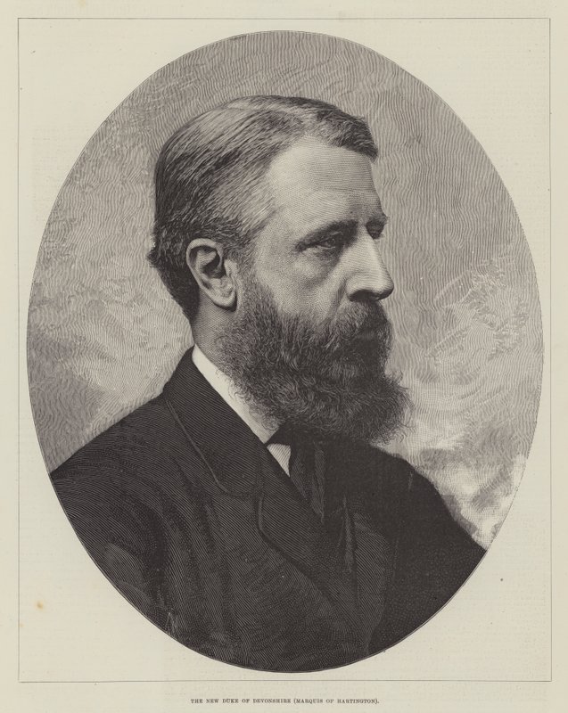 Il nuovo duca di Devonshire, marchese di Hartington (incisione) da English School