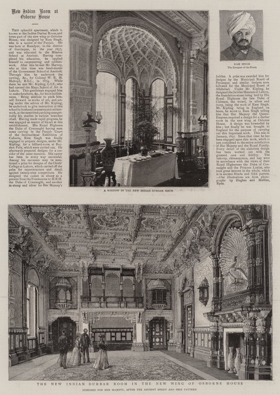 La nuova sala Durbar indiana nella nuova ala di Osborne House da English School