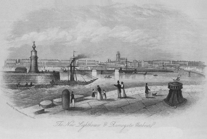 Il nuovo faro e il porto di Ramsgate da English School