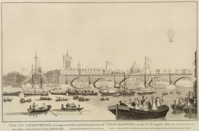 Il nuovo London Bridge, 1 agosto 1831 da English School