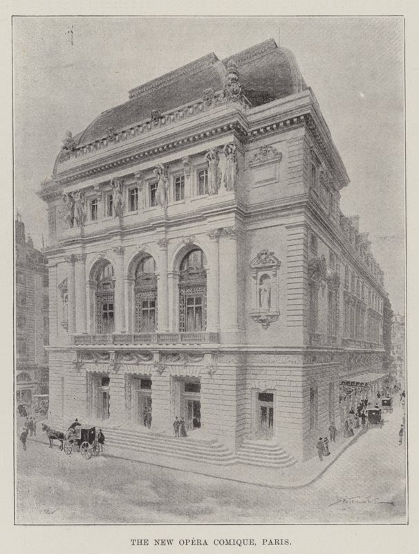 La nuova Opera Comique, Parigi (incisione) da English School