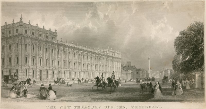 Gli Uffici del Nuovo Tesoro, Whitehall da English School