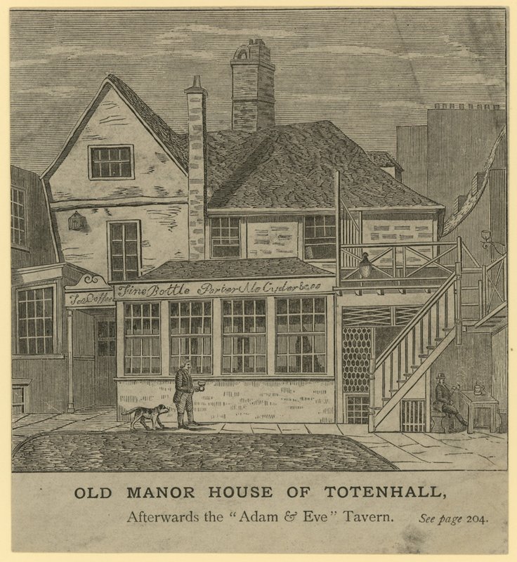 The Old Manor House di Totenhall, poi Adam and Eve Tavern, Londra da English School