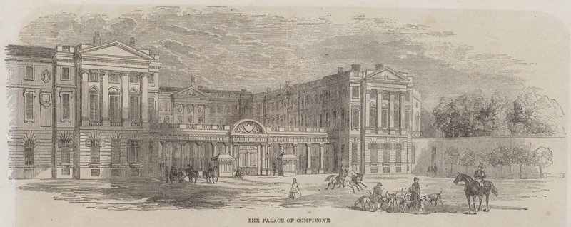 Il palazzo di Compiegne (incisione) da English School