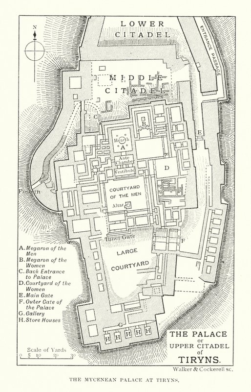 Il Palazzo o Cittadella Superiore di Tirinto da English School