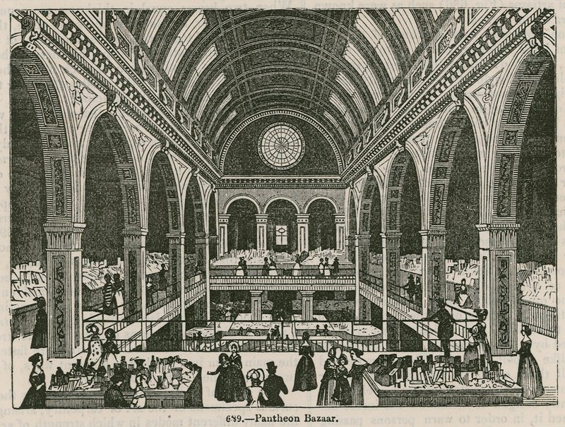 Il Bazaar del Pantheon, Oxford Street, Londra da English School