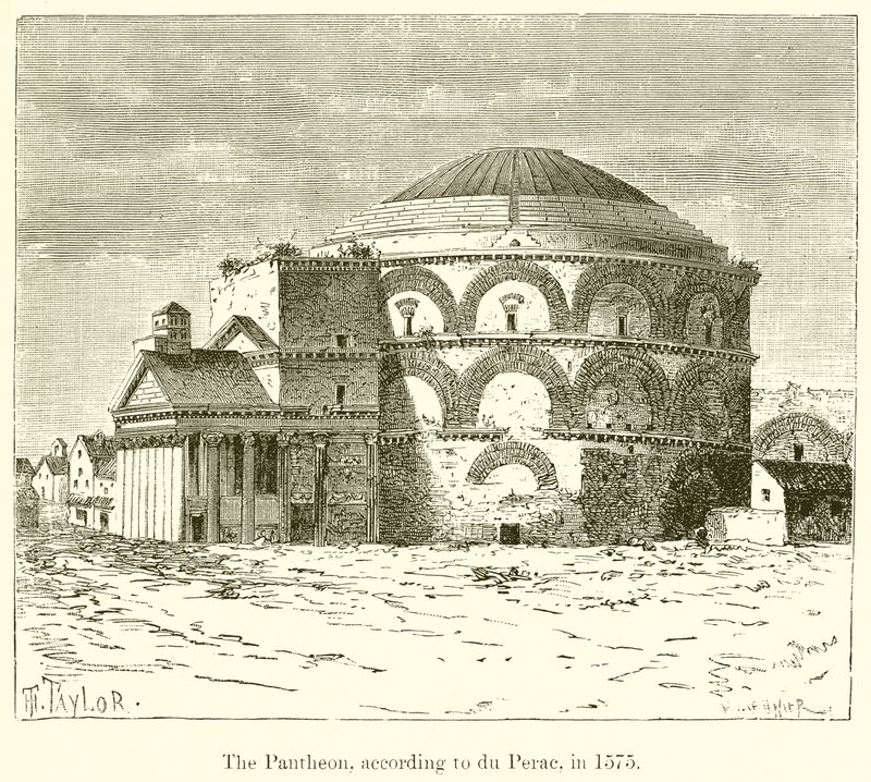 Il Pantheon, secondo du Perac, nel 1575 da English School