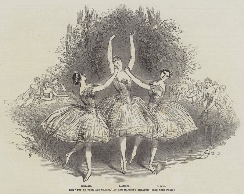 Il "Pas de Trois des Graces," al Teatro di Sua Maestà da English School