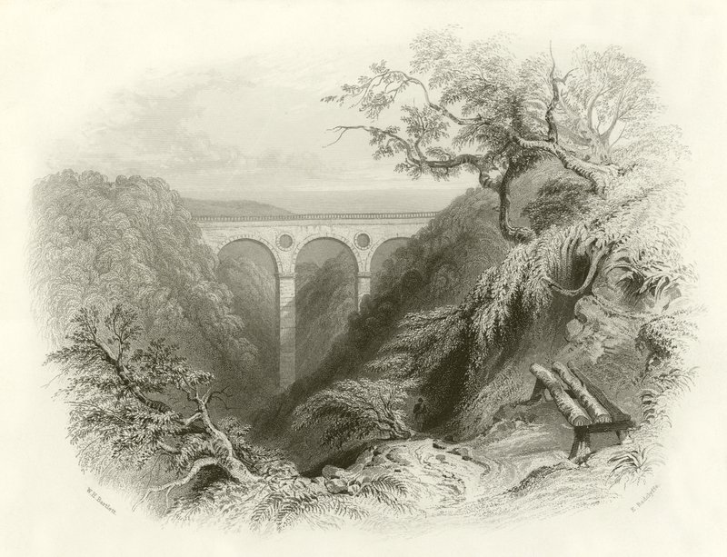 Il Ponte e la Gola di Peaths, Berwickshire da English School