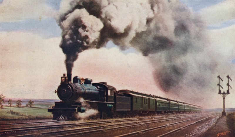 Il Pennsylvania Limited a tutta velocità, Pennsylvania Railroad, USA da English School
