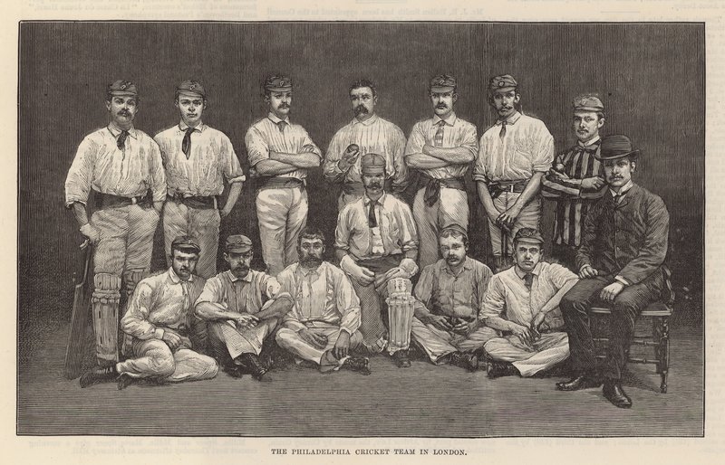 La squadra di cricket di Filadelfia a Londra da English School