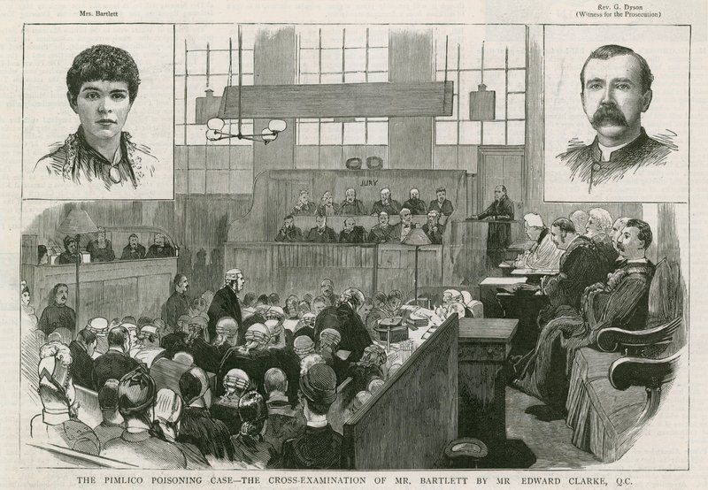 Il caso di avvelenamento di Pimlico, il controinterrogatorio di Mr Bartlett da parte di Mr Edward Clarke QC da English School