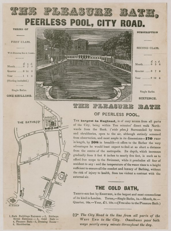Il Bagno del Piacere, Peerless Pool, City Road da English School