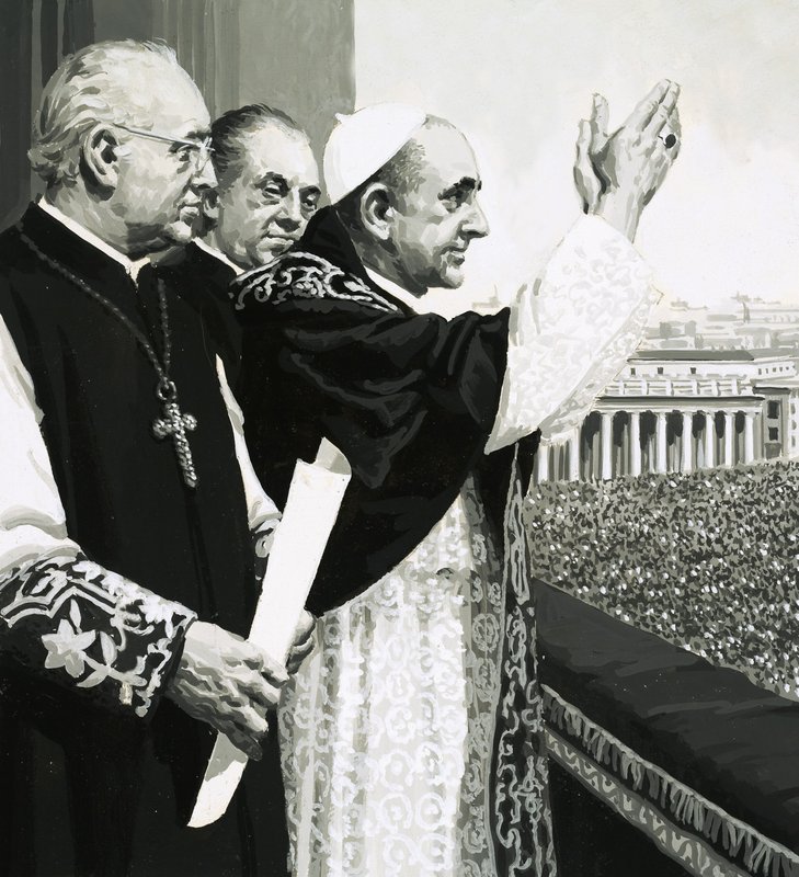 Il Papa, salutando le folle da English School
