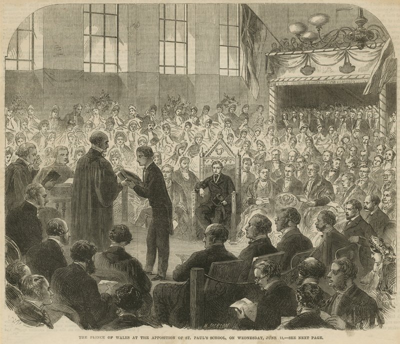 Il Principe di Galles alla cerimonia della Scuola di San Paolo da English School