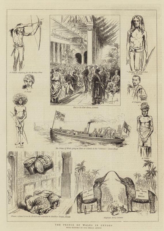 Il Principe di Galles a Ceylon da English School