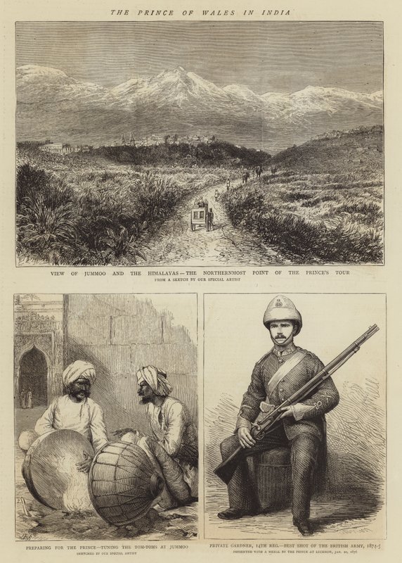 Il Principe di Galles in India da English School