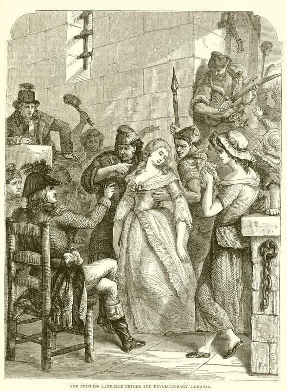 La Principessa Lamballe davanti al Tribunale Rivoluzionario da English School